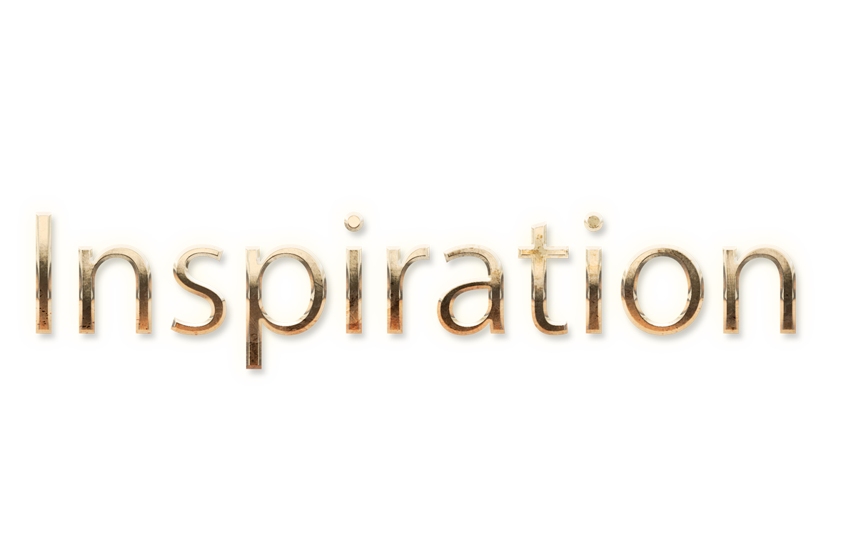 WORD INSPIRATION gold text typography PNG images free